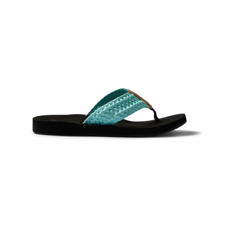 Reef Cushion Threads Womens Flip Flop, Ultra Soft Cushion Footbed, Arch Support, Aqua, 8 - Image 4